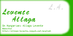 levente allaga business card